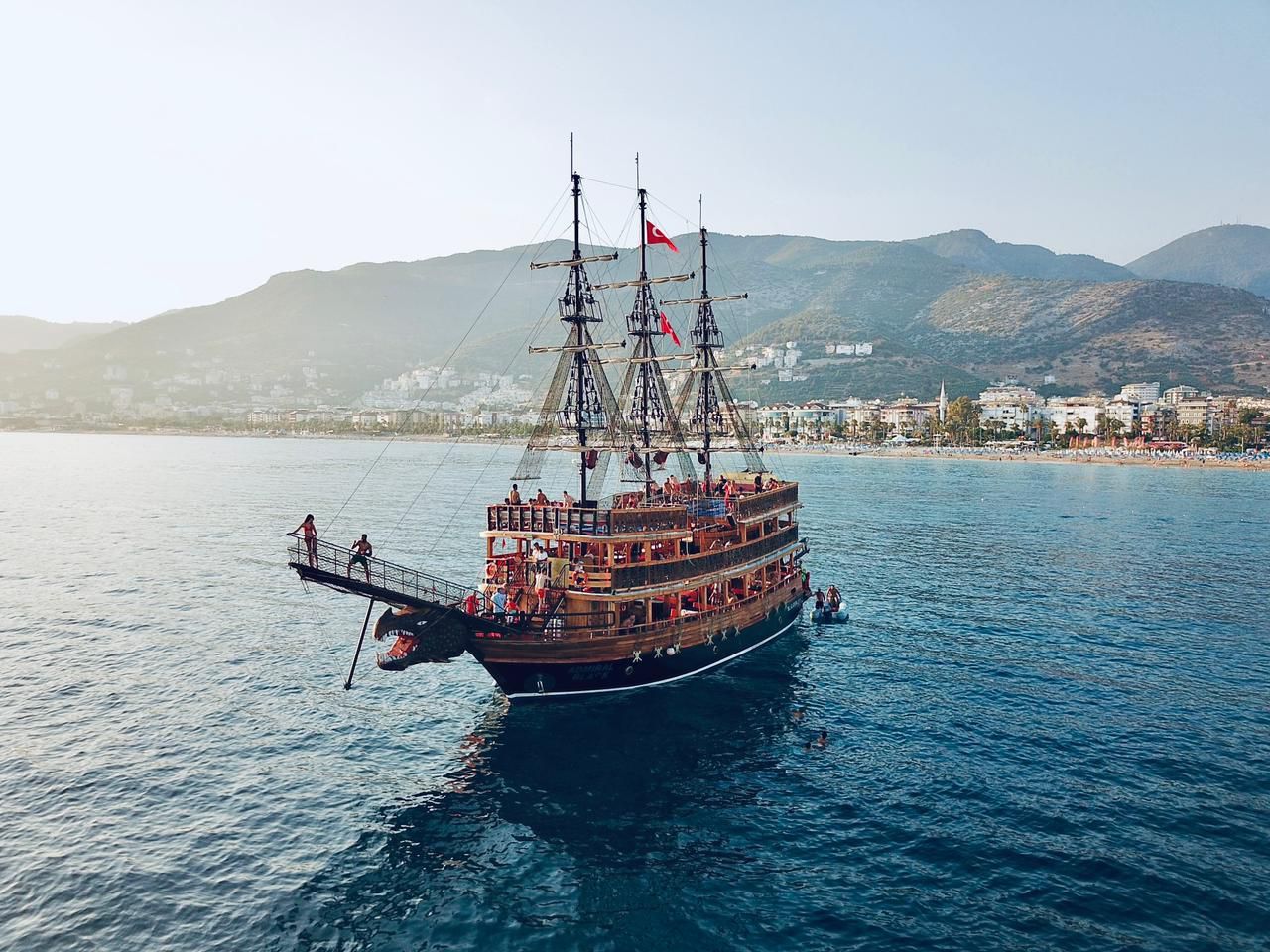 Alanya Pirate Boat Tour with Lunch, Unlimited Soft Drinks & Foam Party
